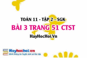Bài 3 trang 51 Toán 11 tập 2 Chân trời sáng tạo